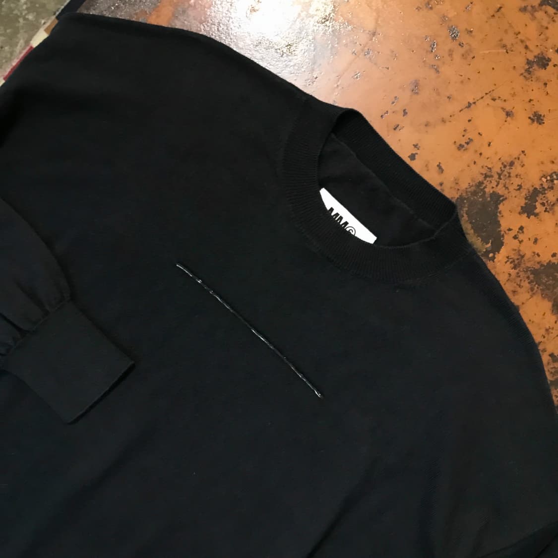 메종 마르지엘라 MM6 블랙 오버핏 니트 남성 110 115 빅사이즈 상품이미지3