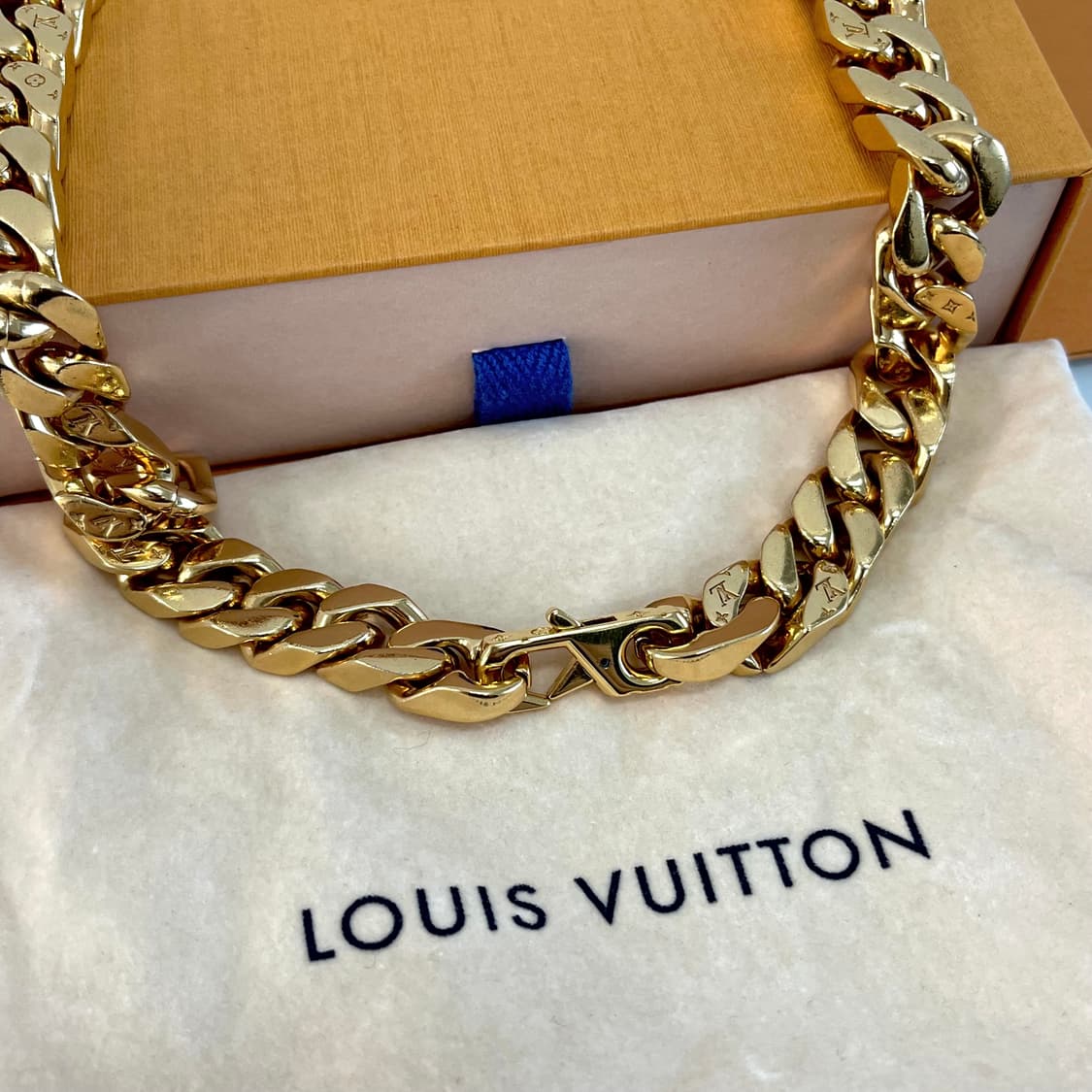 [S급/정품] 루이비통 LV 체인 링크 목걸이 골드 M00304 상품이미지4