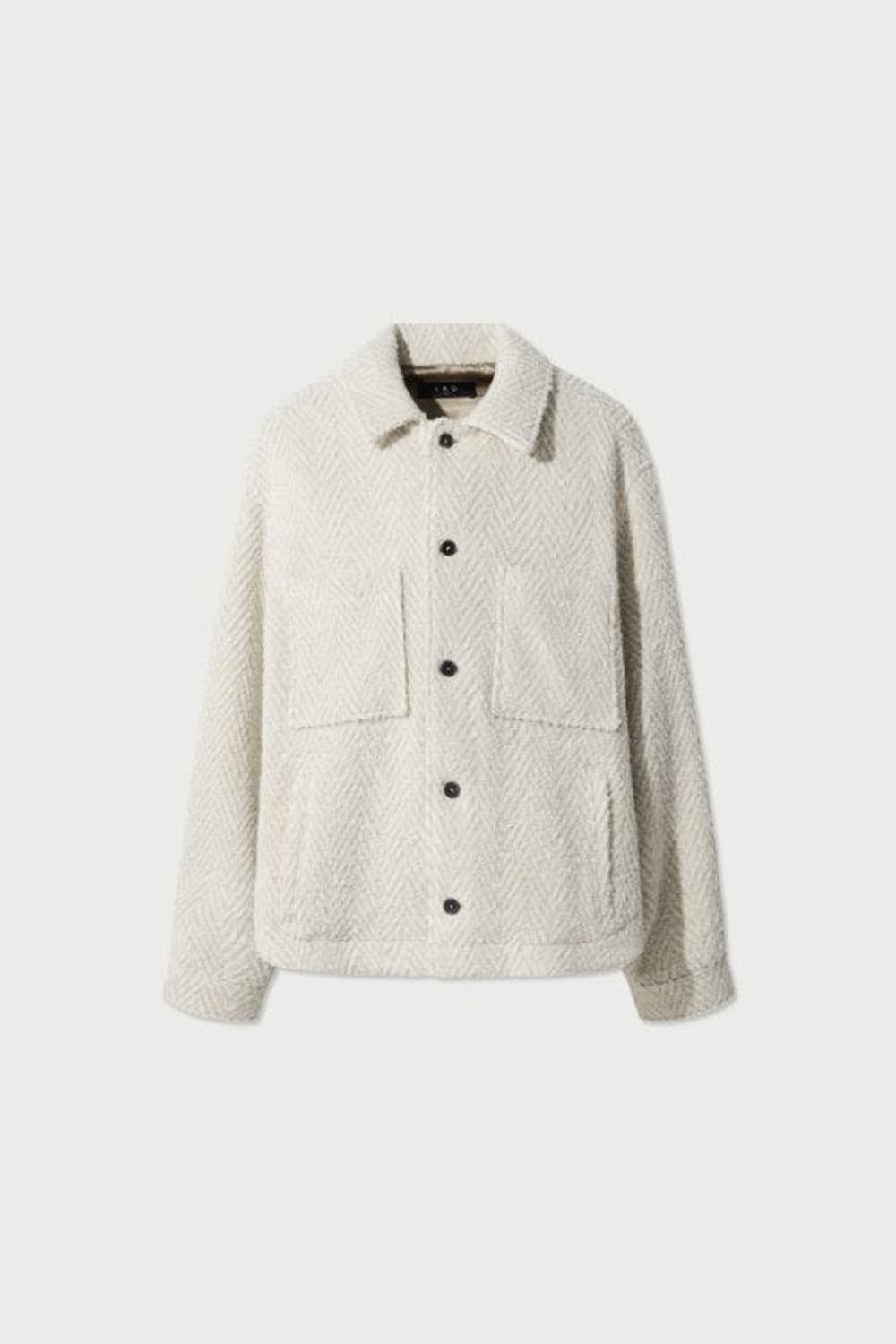 iro paris 헤링본 울 부클 셔츠형 점퍼 상품이미지2