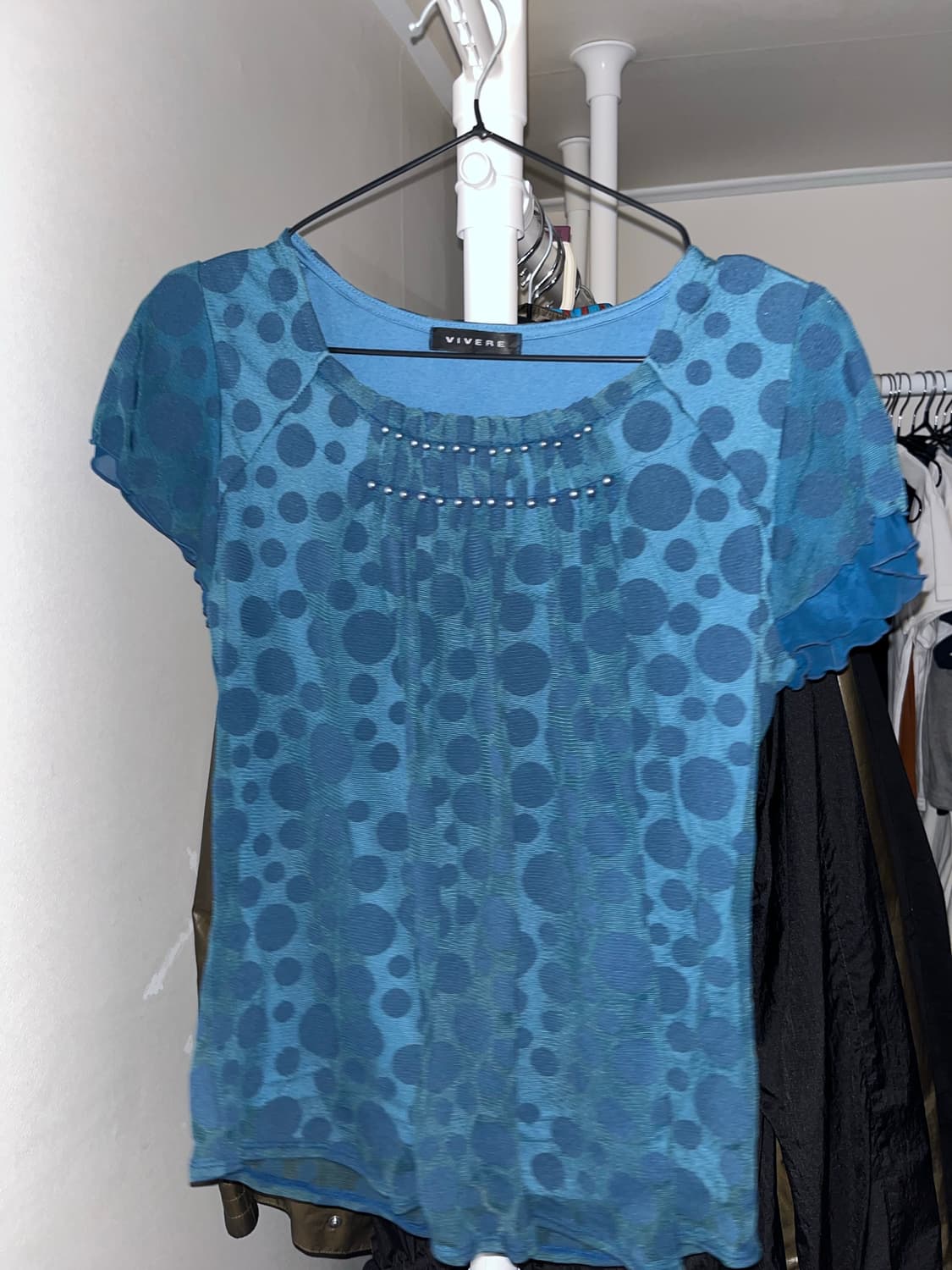 빈티지 모리걸 도트 상의 상품이미지1