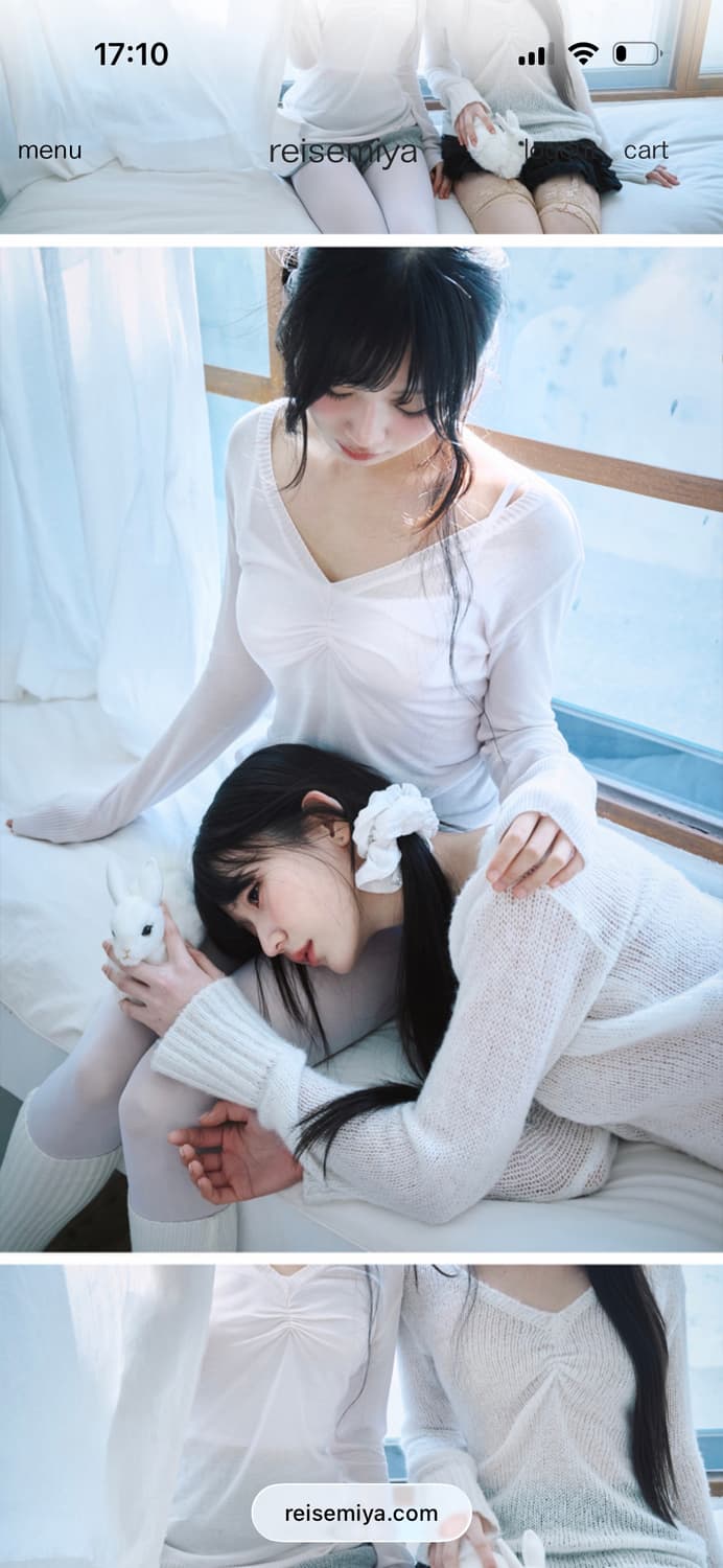 레이즈미야 아이리 셔링 니트 핑크 상품이미지3