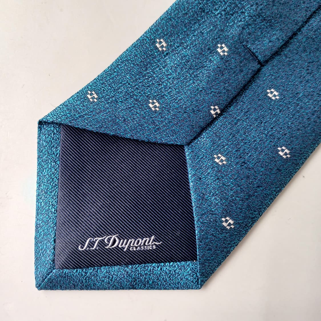 에스.티. 듀퐁 실크 블루 패턴 넥타이 8cm A+등급 E931
 상품이미지8