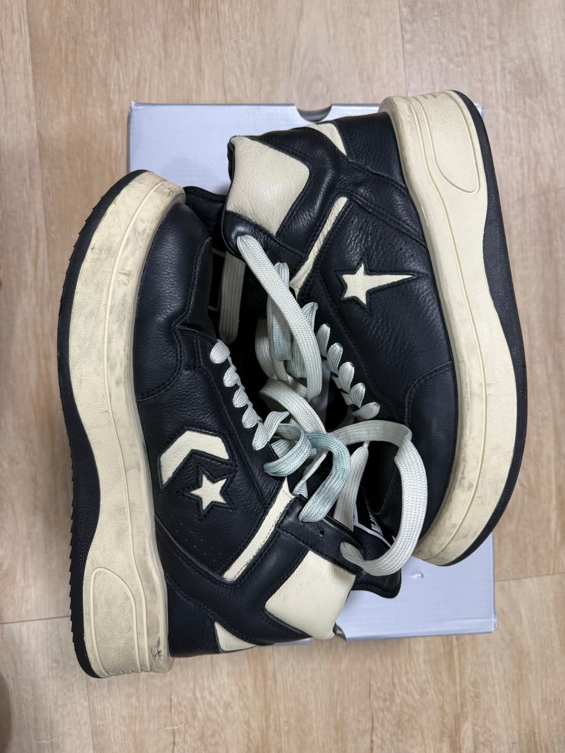 [270] 컨버스 릭오웬스 다크쉐도우 터보웨폰 하이 블랙 크림 상품이미지3