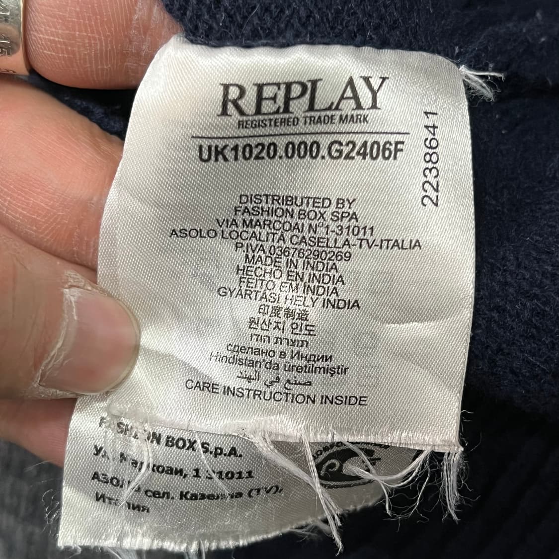  리플레이 배색 울 가디건 y14771 상품이미지7