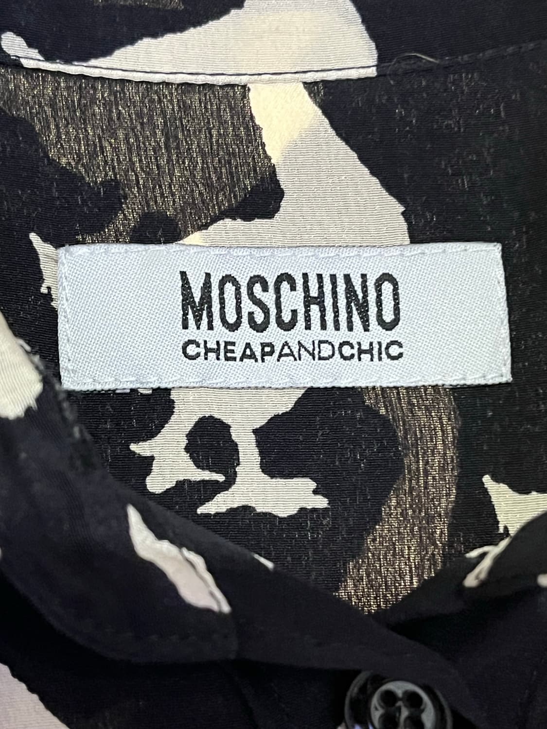 모스키노 칩앤시크 구스 프린트 실크 원피스 (이탈리아제) 상품이미지4