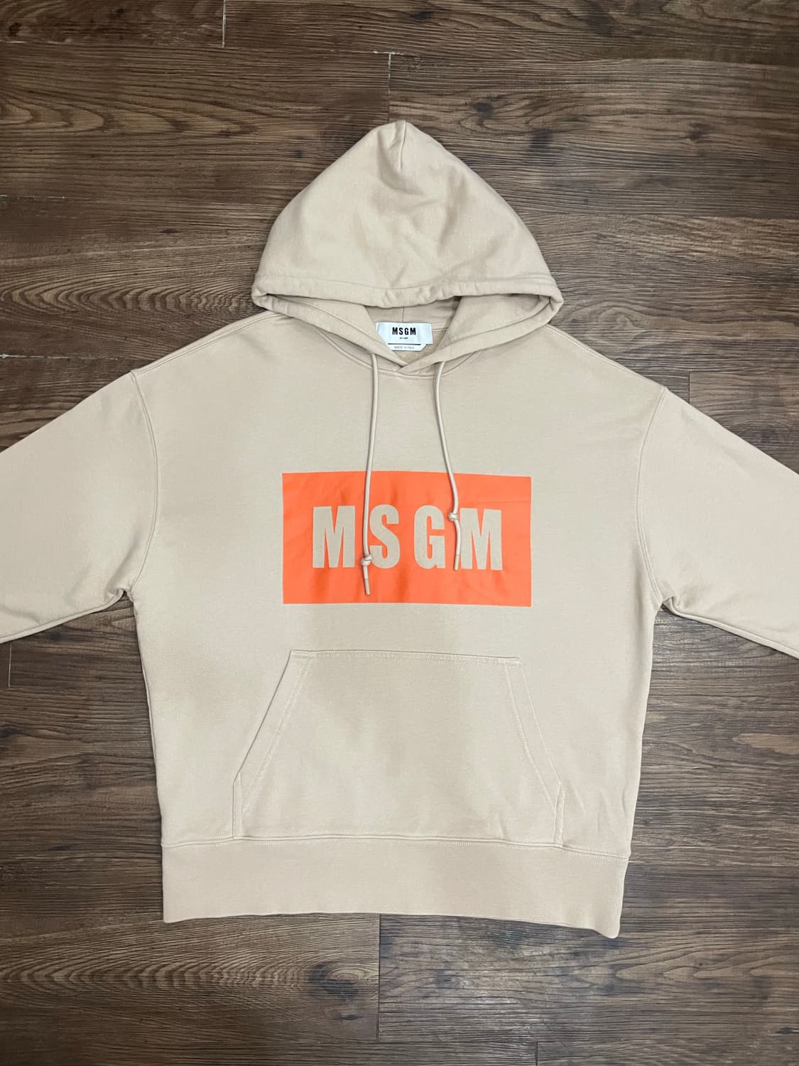 MSGM 프린팅 로고 후드티 베이지 <이태리 메이드> 상품이미지3