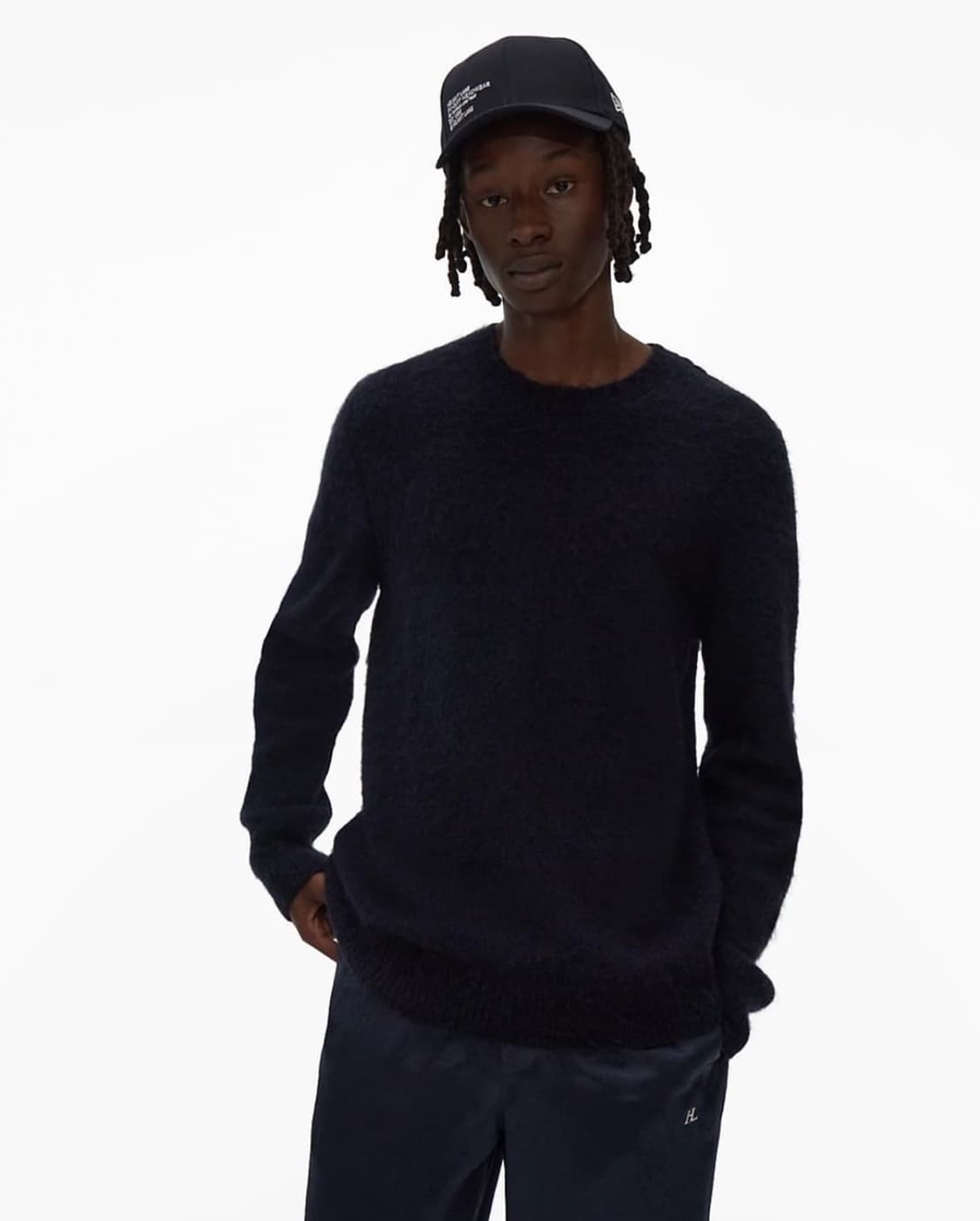 헬무트랭 브러시드 알파카 니트 네이비 상품이미지1