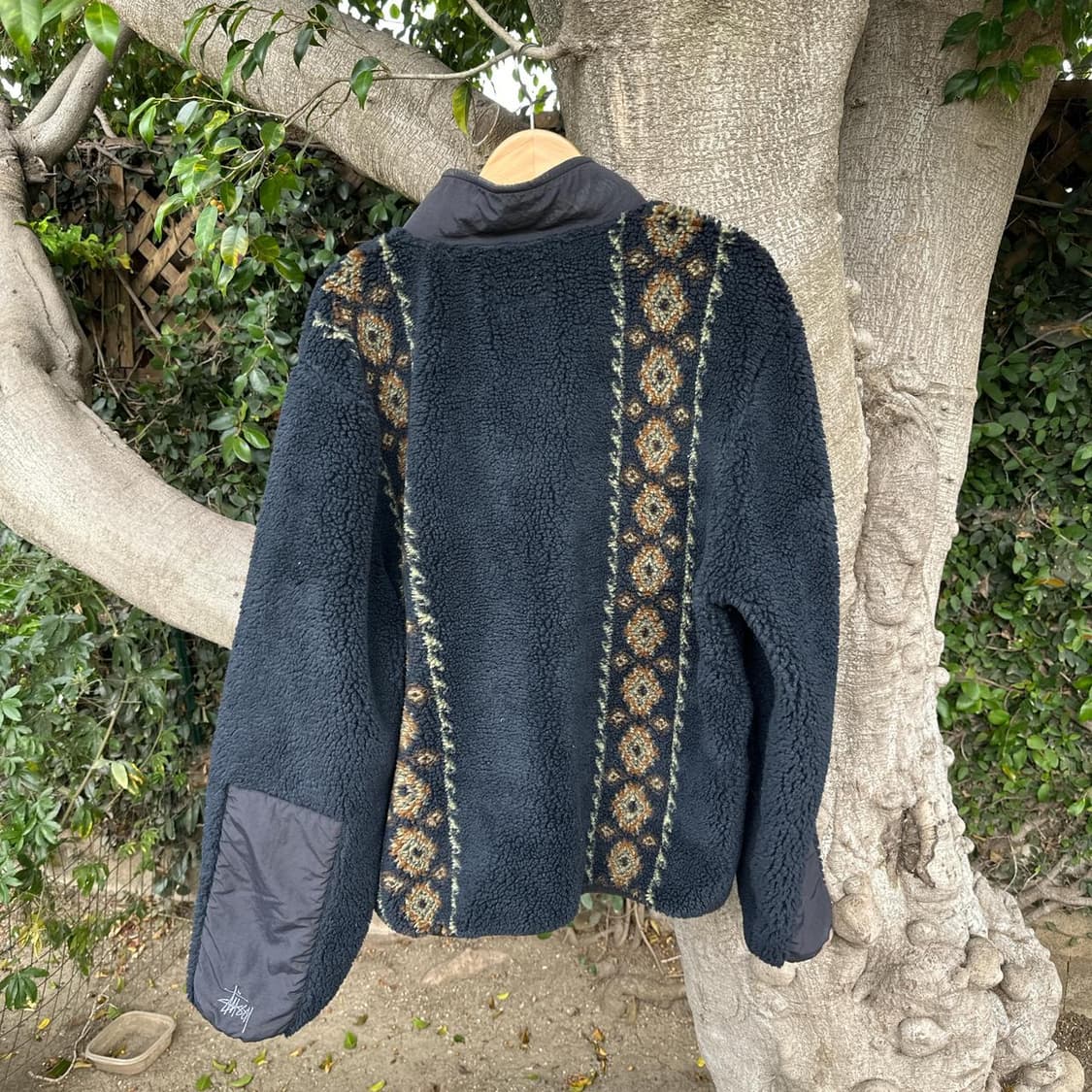 스투시 x 노마 리마 자카드 쉐르파 자켓 블랙 상품이미지2