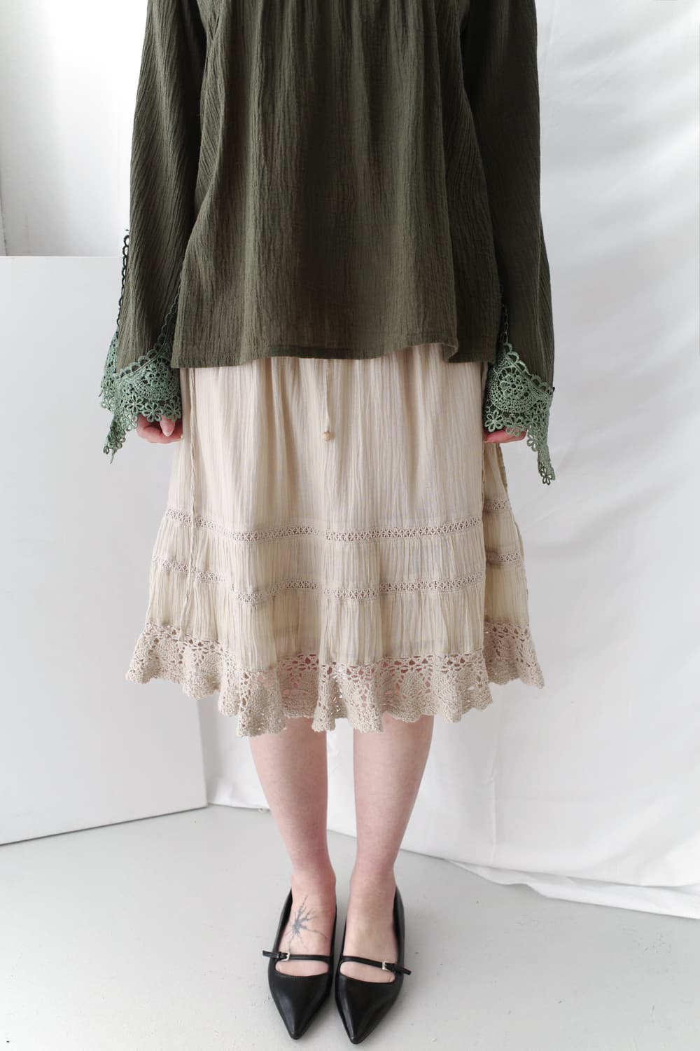 crochet lace skirt 상품이미지3