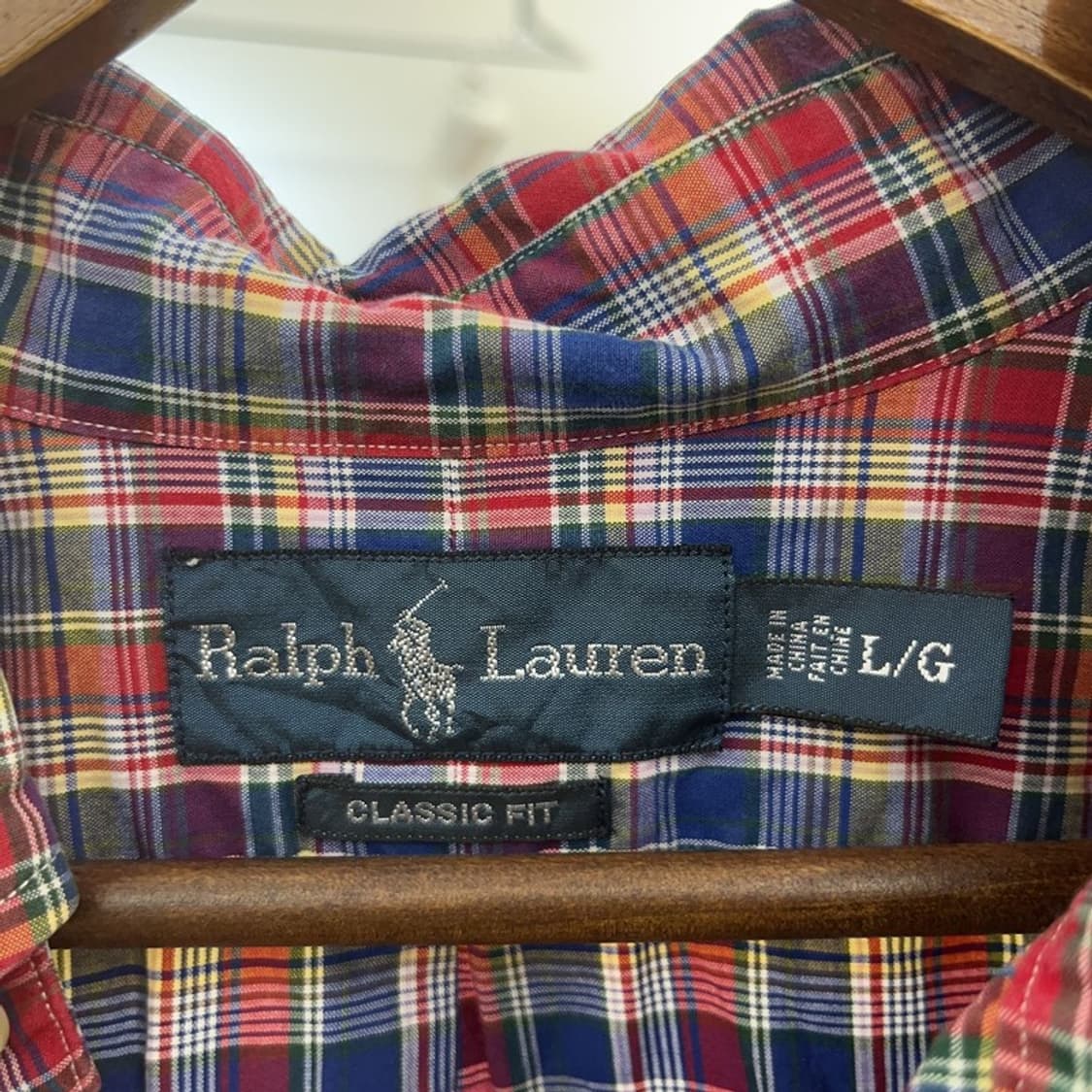 폴로 랄프로렌 빈티지 컨트리 레트로 체크 셔츠 L C08259 상품이미지5