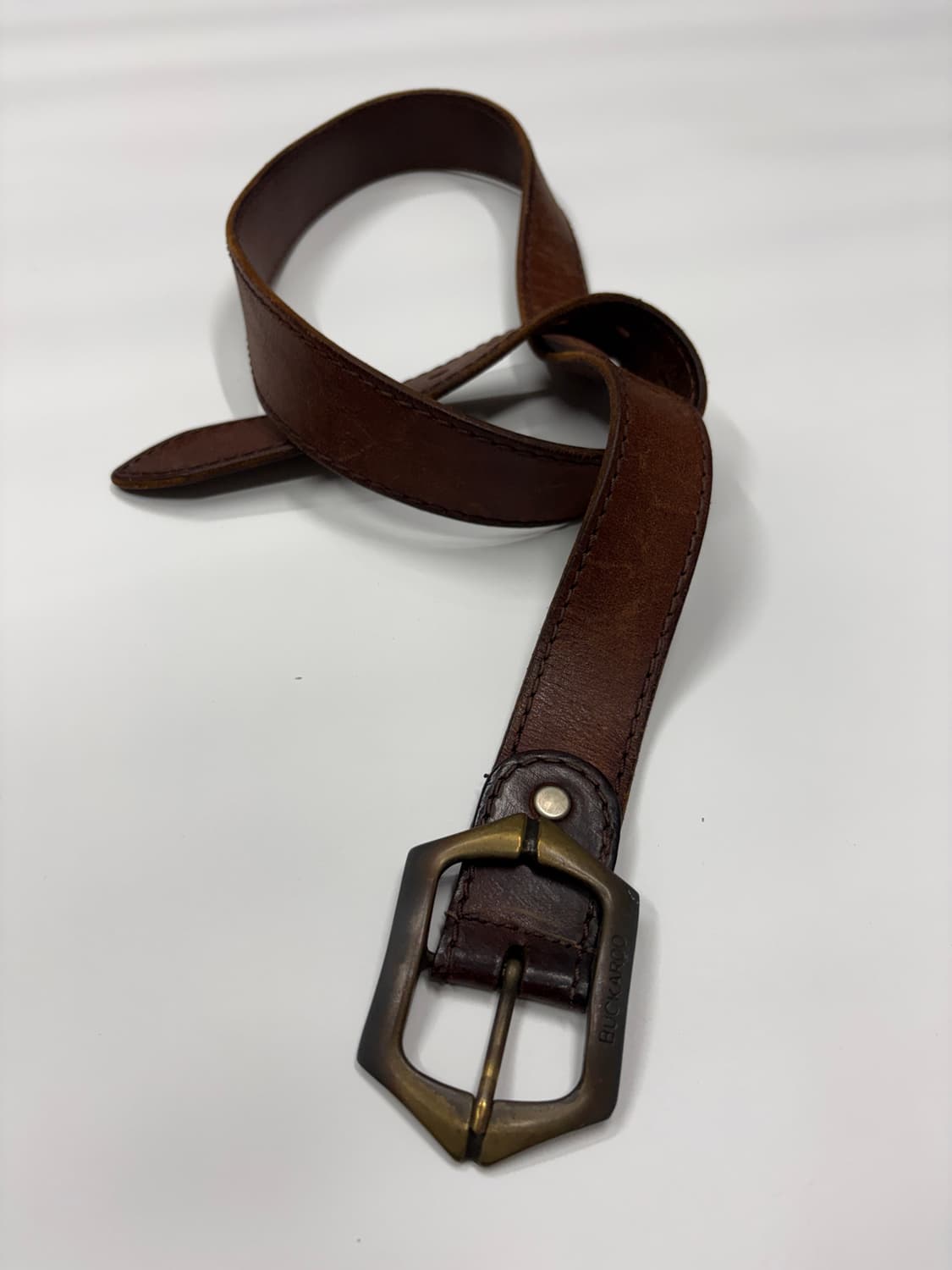 빈티지 버카루 웨스턴 브라운 레더 벨트 Vintage Buckaroo 상품이미지4