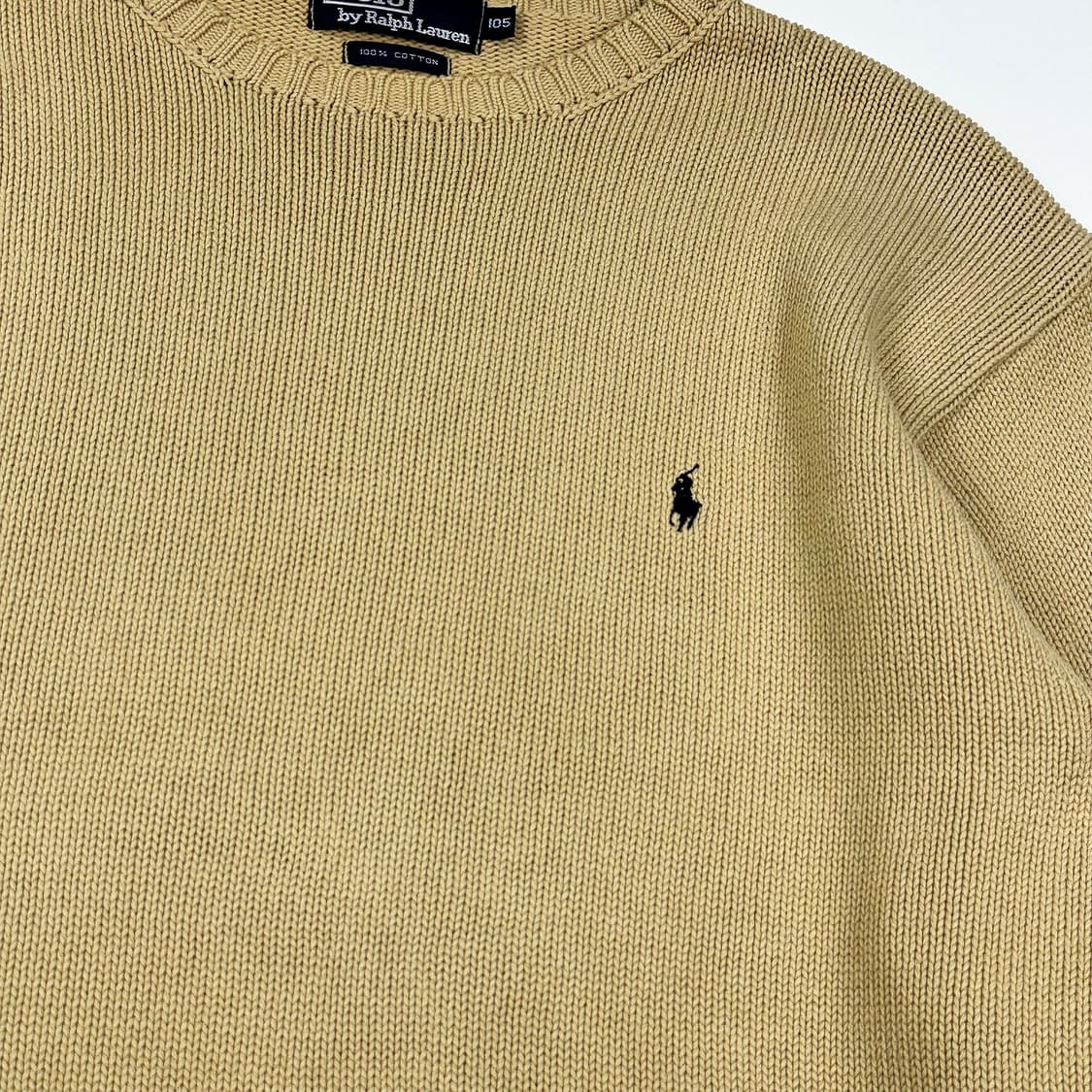 폴로 랄프로렌 포니 베이지 케이블니트 (XL) 상품이미지3