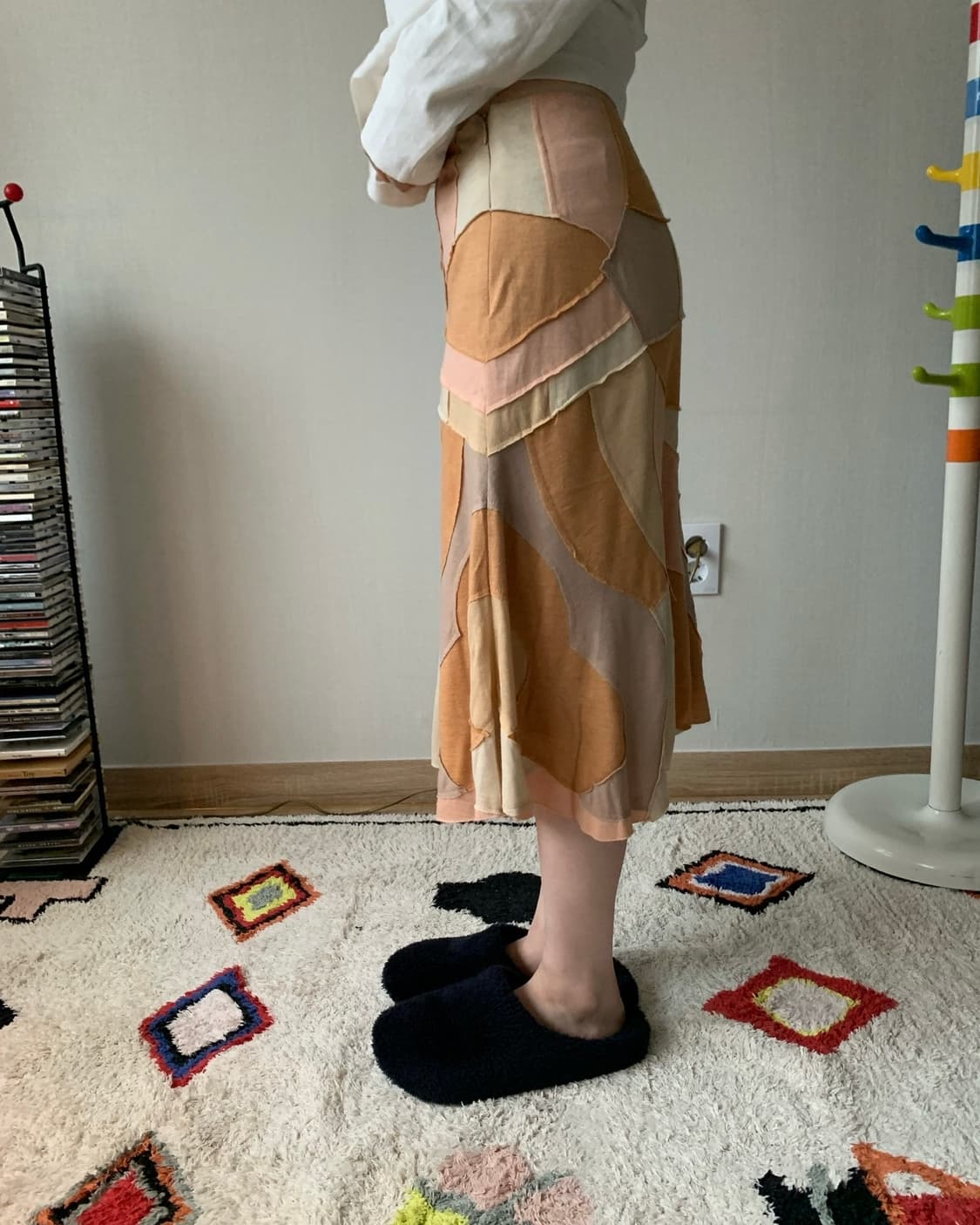 vintage rework patch skirt  상품이미지5