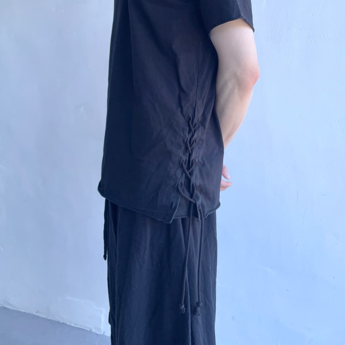 요지야마모토 s’yte 사이드 레이스업 티셔츠 상품이미지2