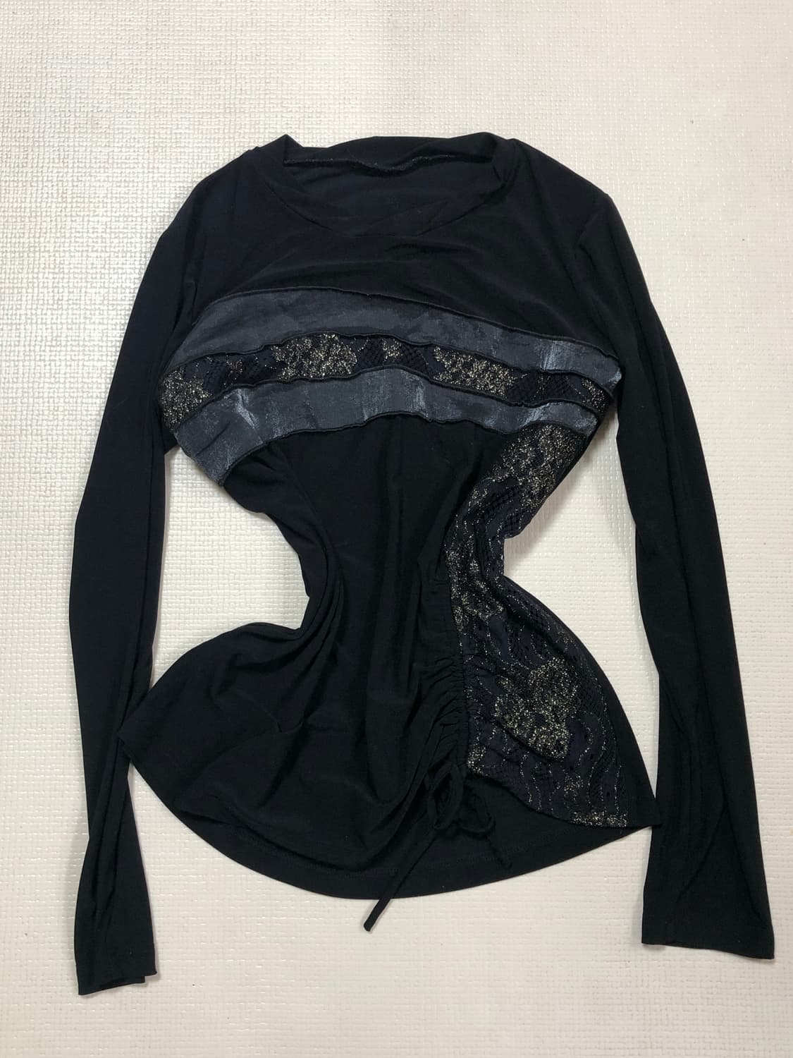 빈티지 블랙 오리엔탈 셔링 탑 상품이미지9