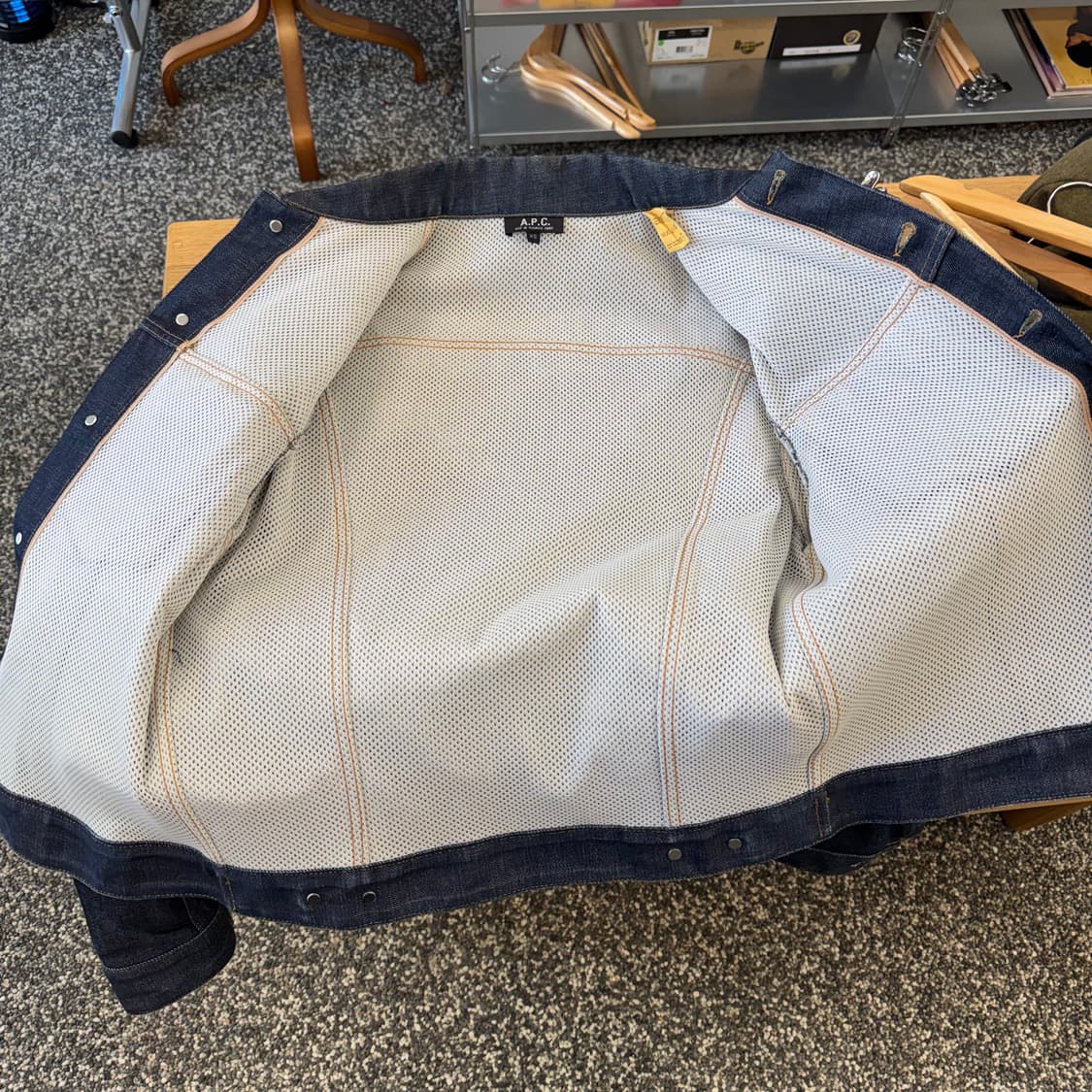 아페쎄 생지 데님 트러커 자켓 made in France (XS)  상품이미지6