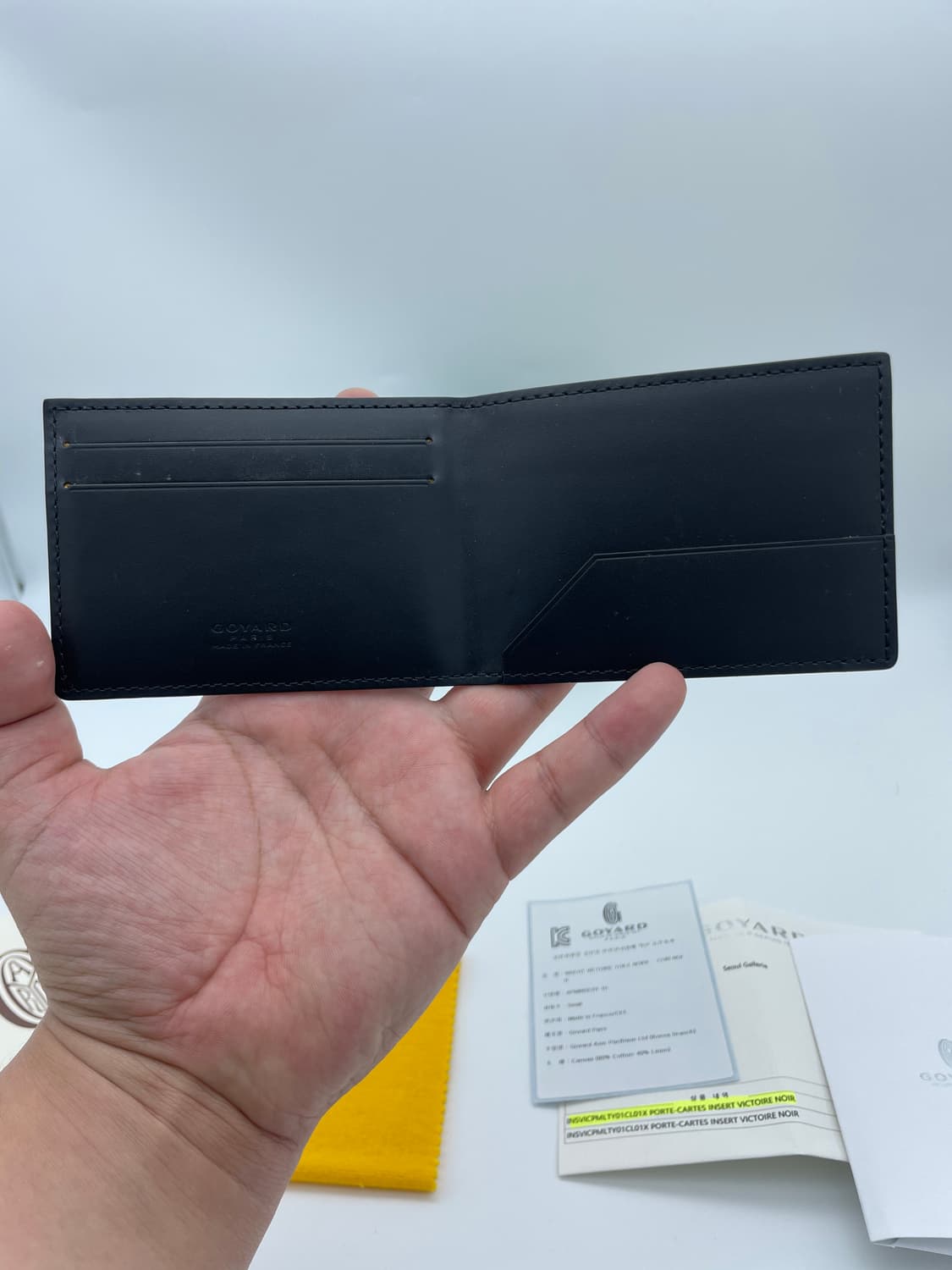 [ 풀구성 / 새상품급 ] 고야드 인서트 카드지갑 블랙 상품이미지4