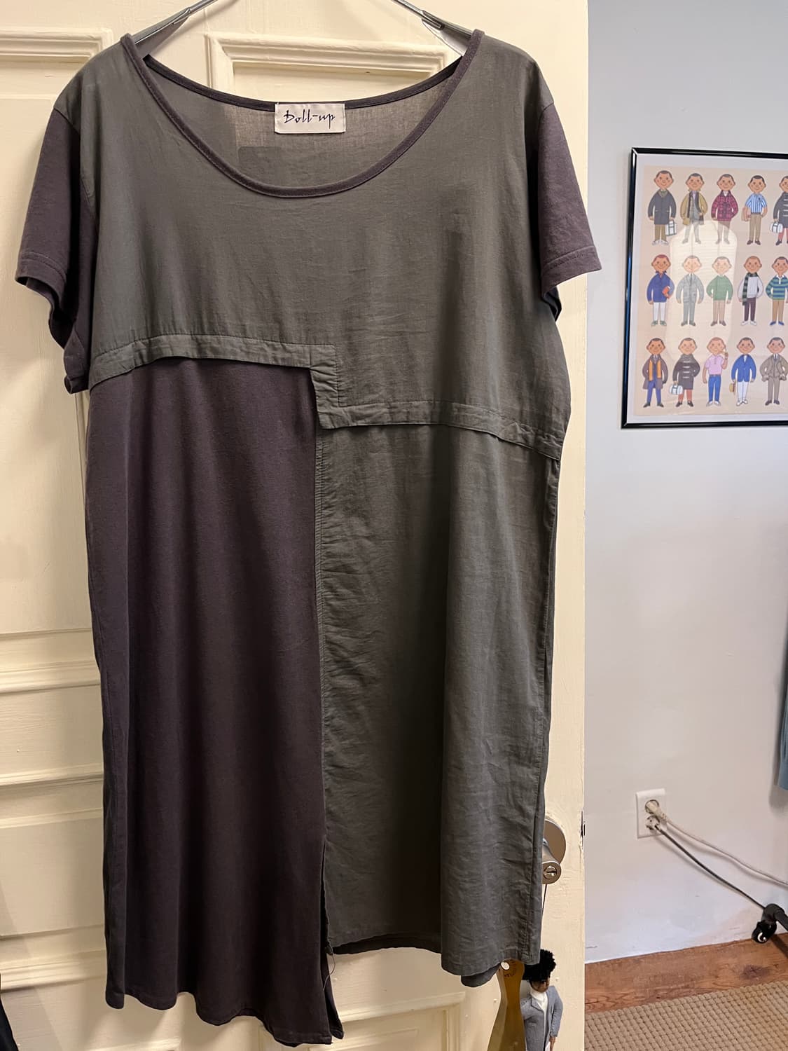 grey patchwork onepiece 상품이미지6