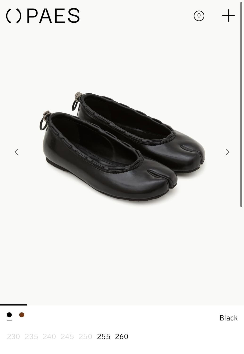페이즈 레더 스트링 플랫 PAES Leather String Flat 상품이미지1