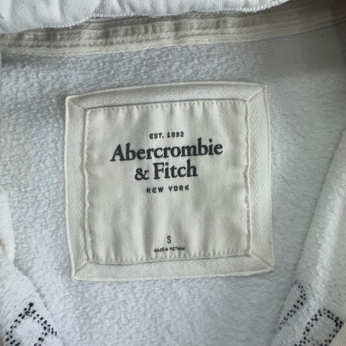 Abercrombie 아베크롬비 화이트 후드집업 상품이미지6