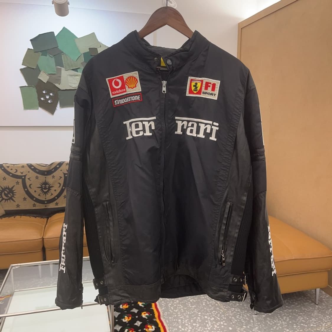 페라리 X 보다폰 패치워크 모터스포츠 레이싱 자켓 XL C07256 상품이미지3