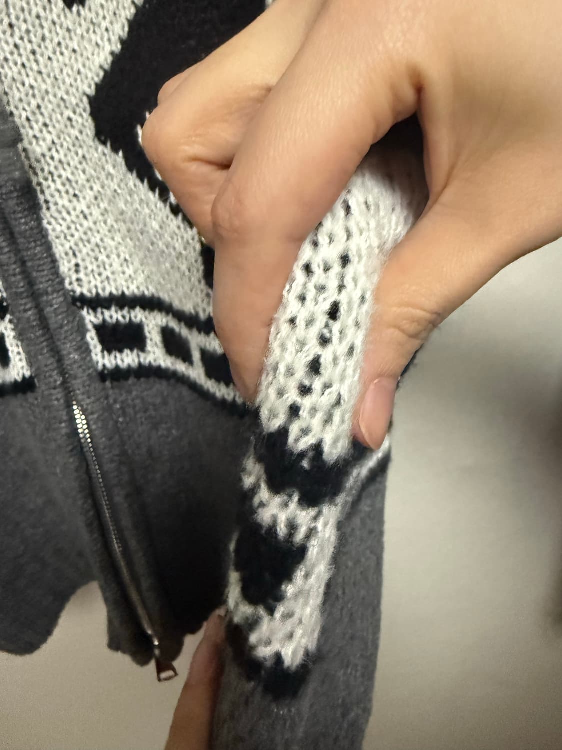 새상품 노르딕 니트 집업 상품이미지2