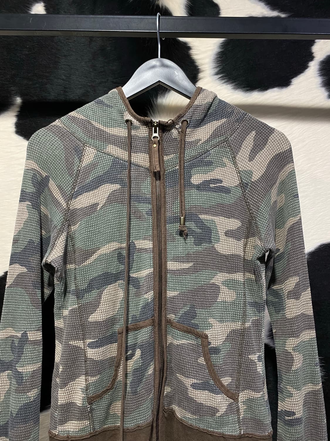 G.O.A 카모 와플 슬림핏 후드집업 상품이미지3