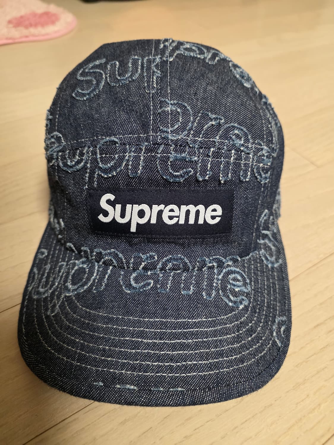 슈프림 레이저드 데님 캠프캡 네이비 상품이미지1