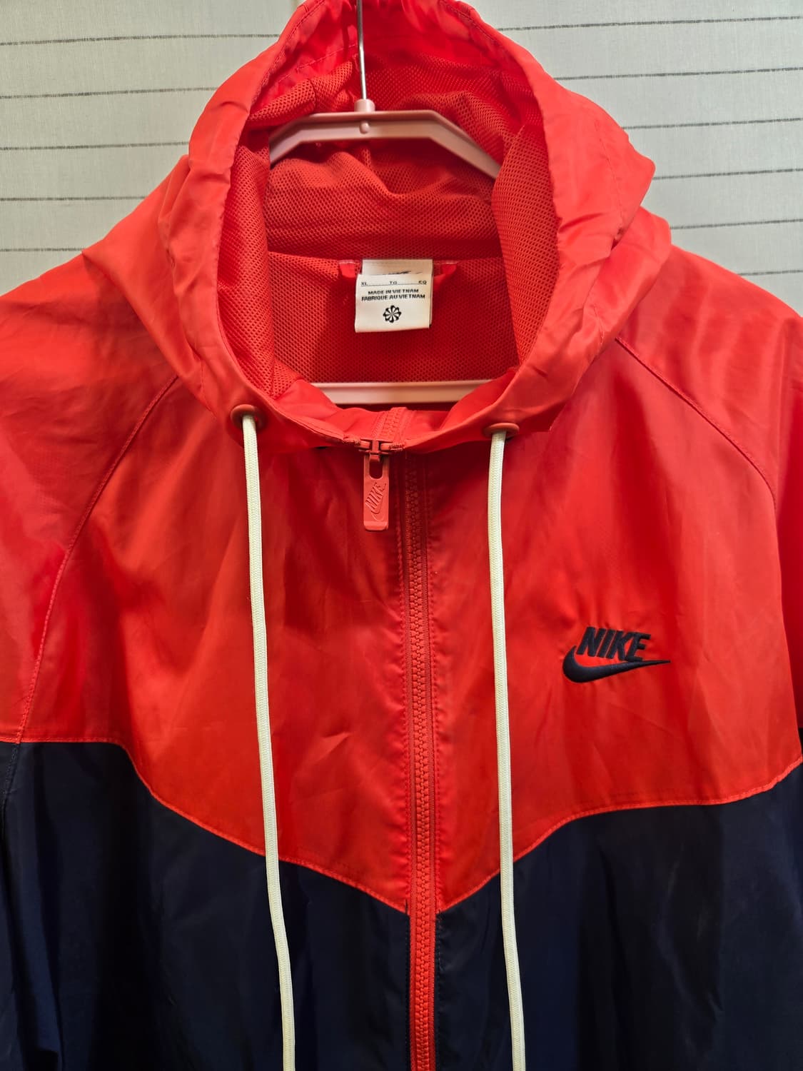 나이키 윈더 러너 바람막이 후드집업 레드/네이비 상품이미지2