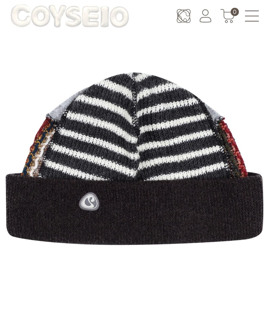 코이세이오 패치 비니 브라운 상품이미지1