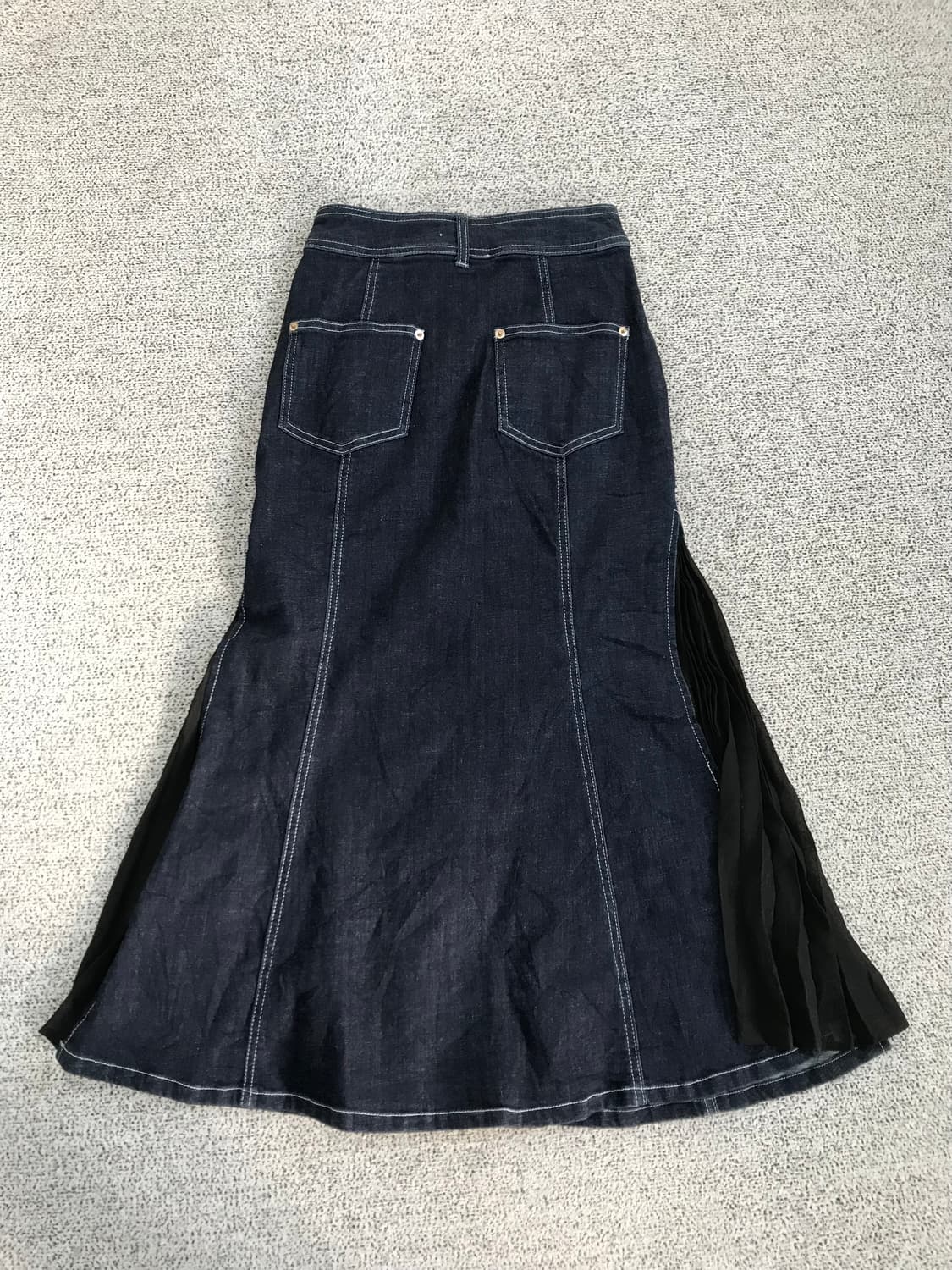 머메이드 데님 롱 스커트 상품이미지7