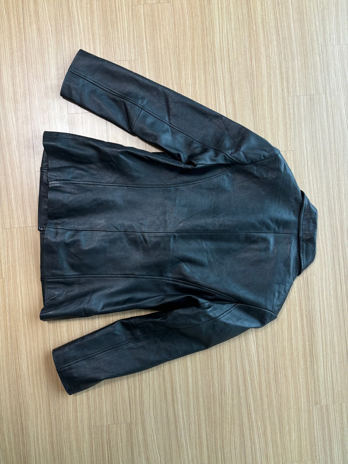 블랙 레더자켓 상품이미지5