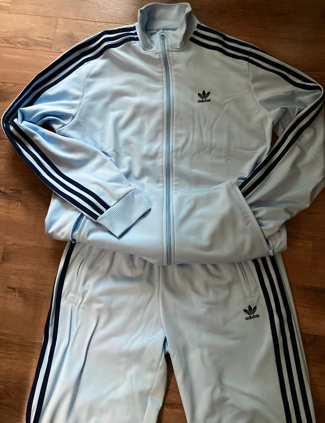 아디다스 트랙탑 져지 트레이닝복 세트 하늘색 상품이미지1
