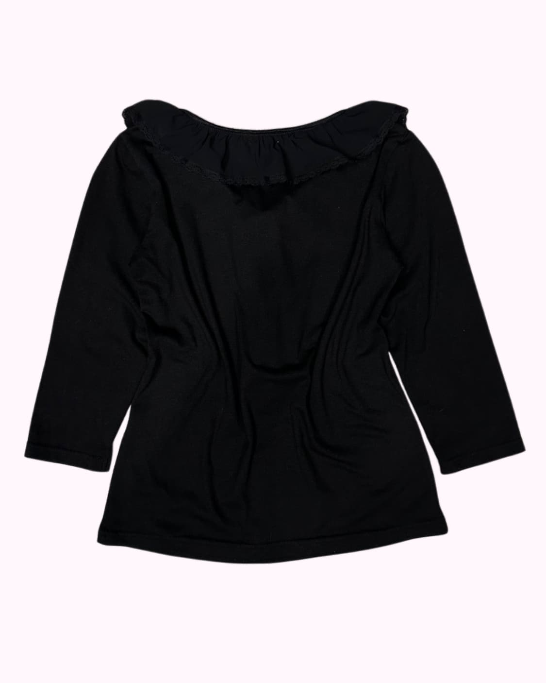black lace ruffle t-shirt 상품이미지4