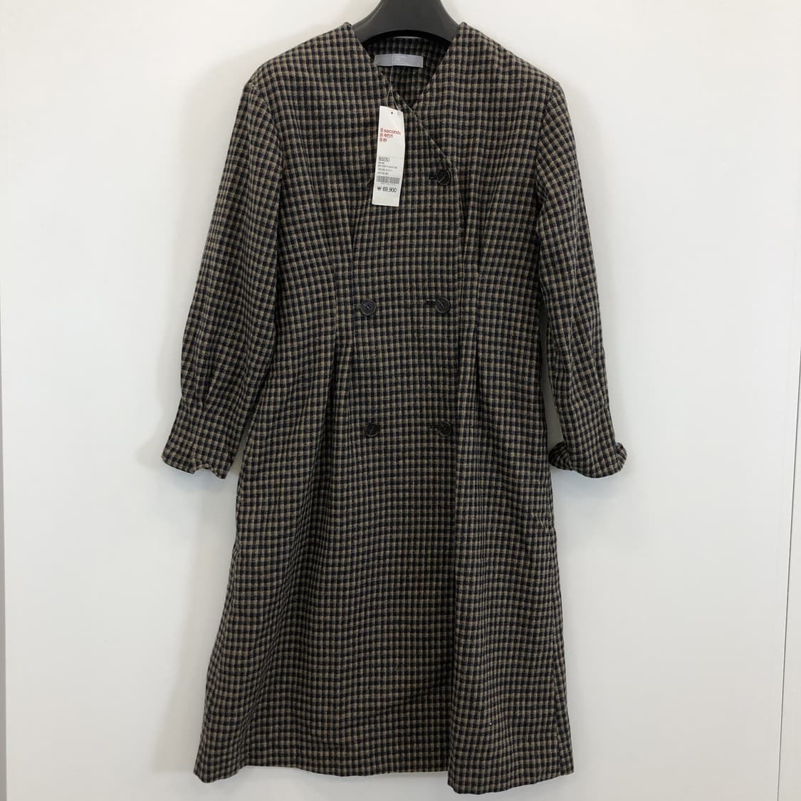 8세컨즈 (새상품) 더블 롱자켓 85 상품이미지1