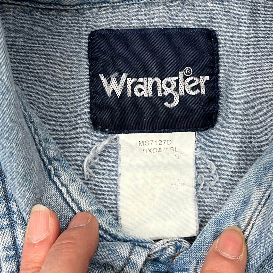 랭글러 웨스턴 데님셔츠 s08877 상품이미지6