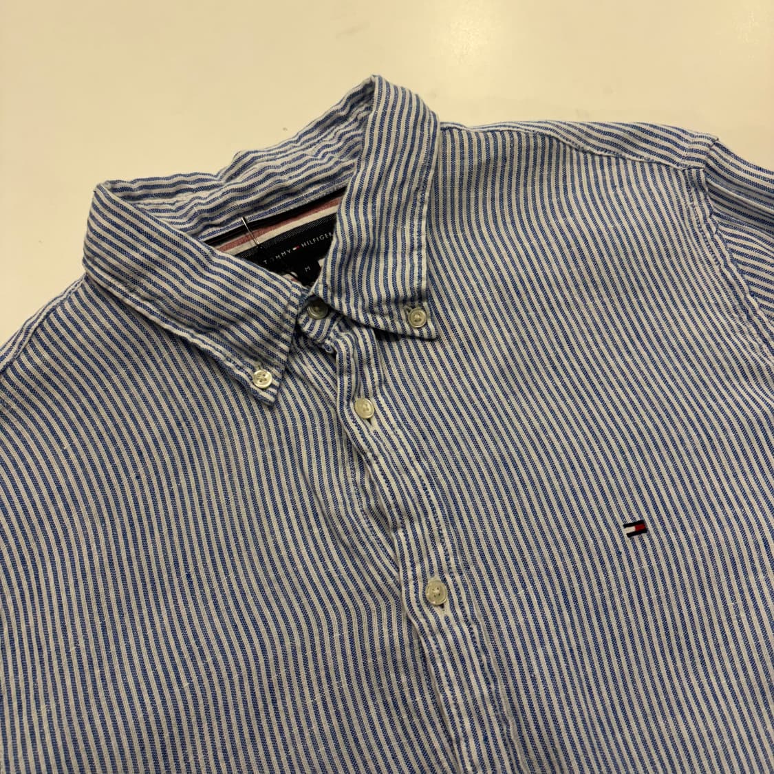 [M] 타미힐피거 레귤러핏 린넨 스트라이프 셔츠 C800 상품이미지3