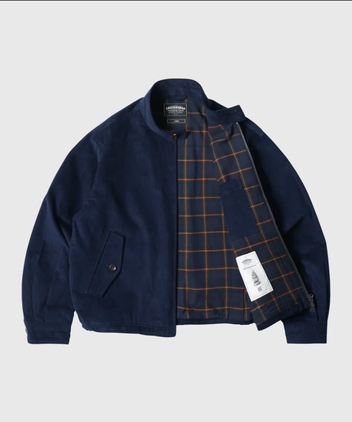 프리즘웍스 코듀로이 해링턴자켓 네이비 L 상품이미지3