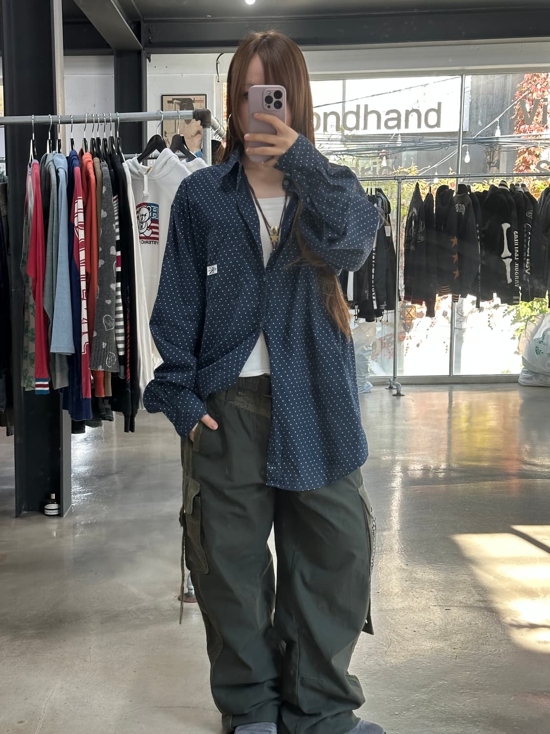 캘빈클라인 도트 긴팔셔츠 상품이미지3