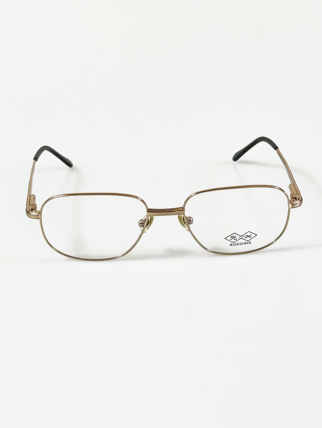 90s ROSSINIS 골드 슬림 스퀘어 메탈 빈티지 안경 상품이미지1