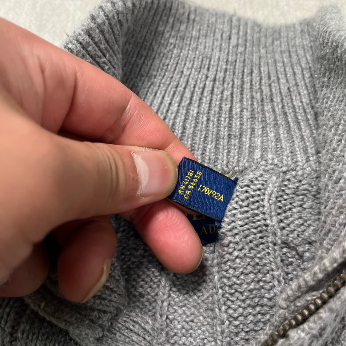 95 폴로 랄프로렌 꽈배기 반집업 니트 상품이미지3