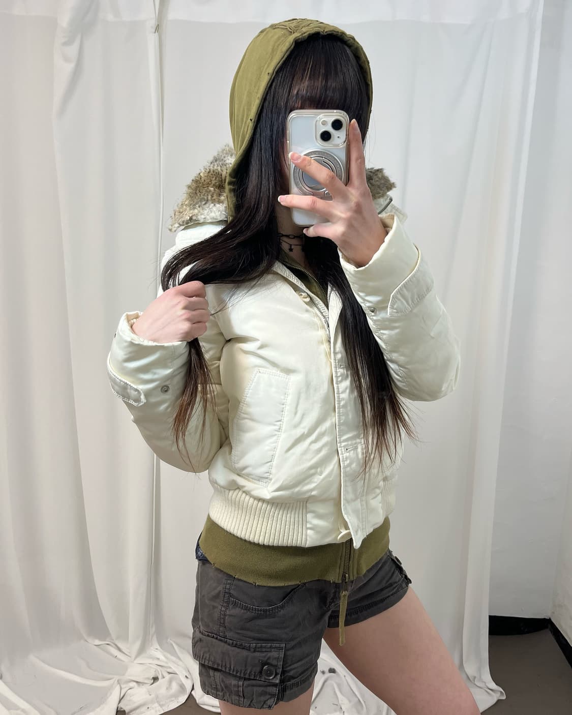 Tommyhilfiger 아이보리 재패니즈걸st 패딩 상품이미지2