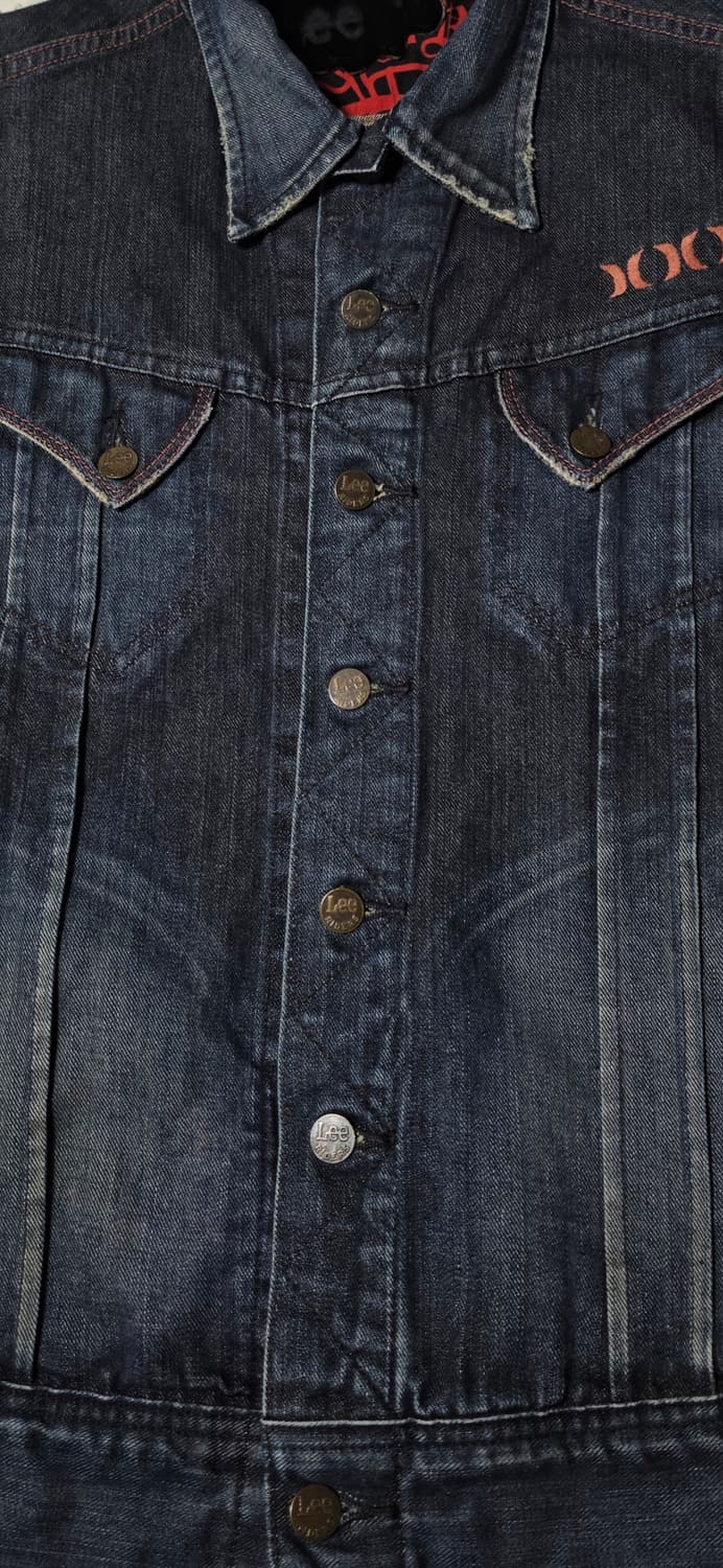 Lee x Hurley 콜라보 페이즐리 안감 데님 트러커 자켓 L 상품이미지5