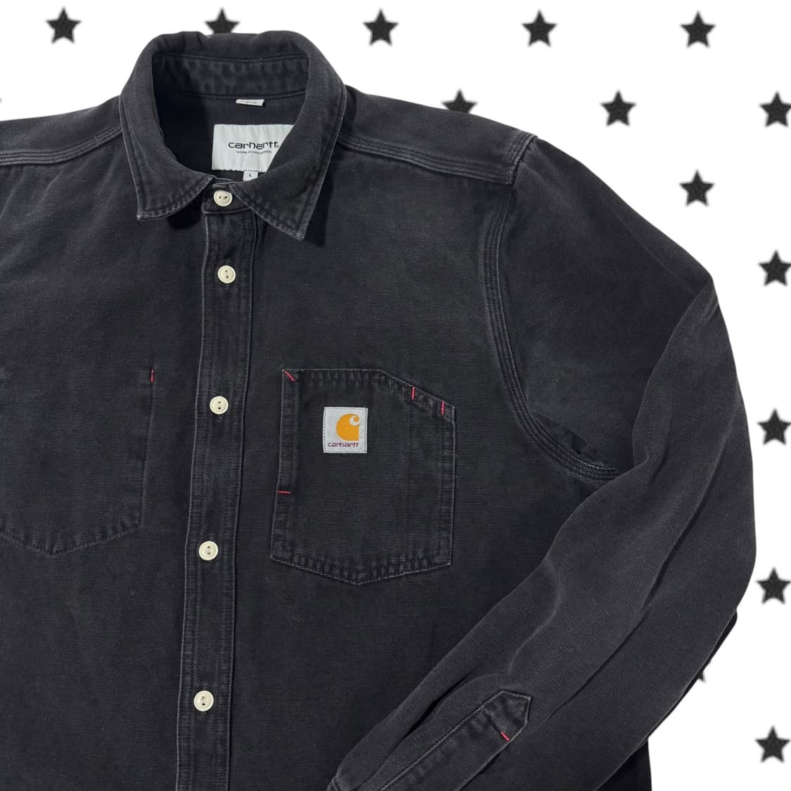 칼하트 블랙 워싱 오버 셔츠 상품이미지1