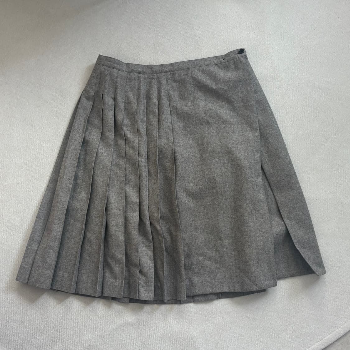 울 플리츠 미디 스커트 상품이미지1