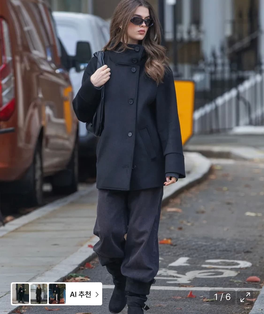 디망쉬 하프코트 블랙 상품이미지1