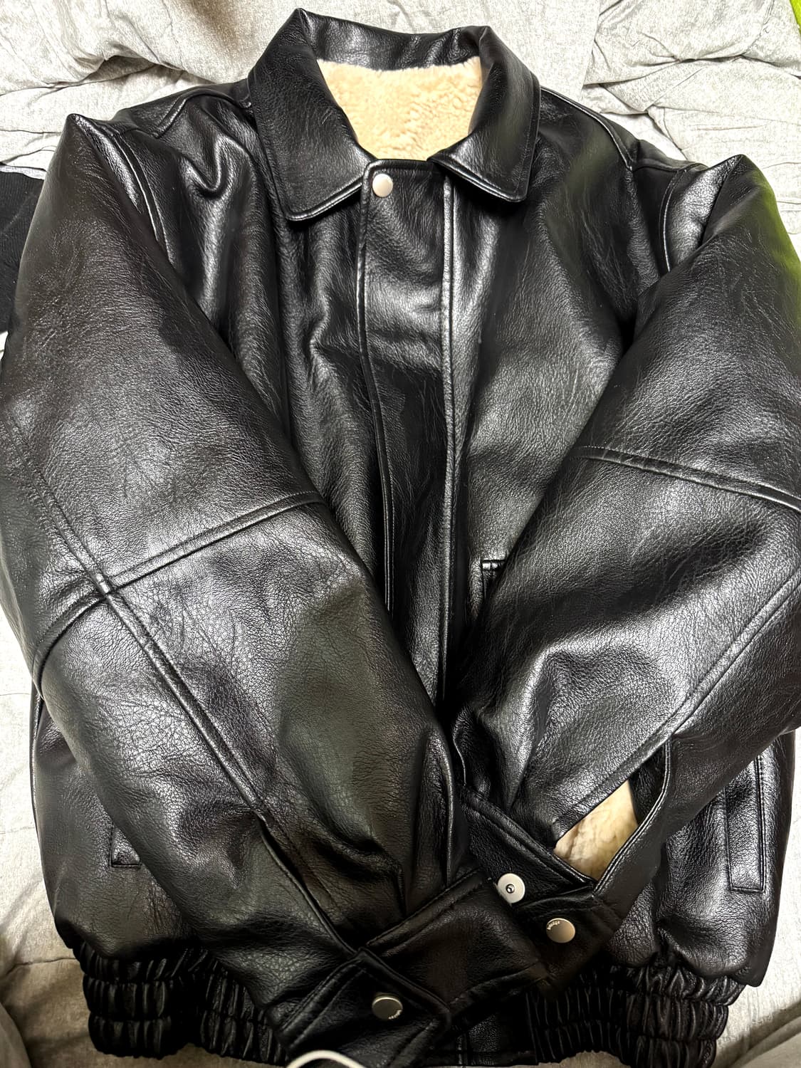 라퍼지스토어 블랙 무스탕 자켓L사이즈 상품이미지1