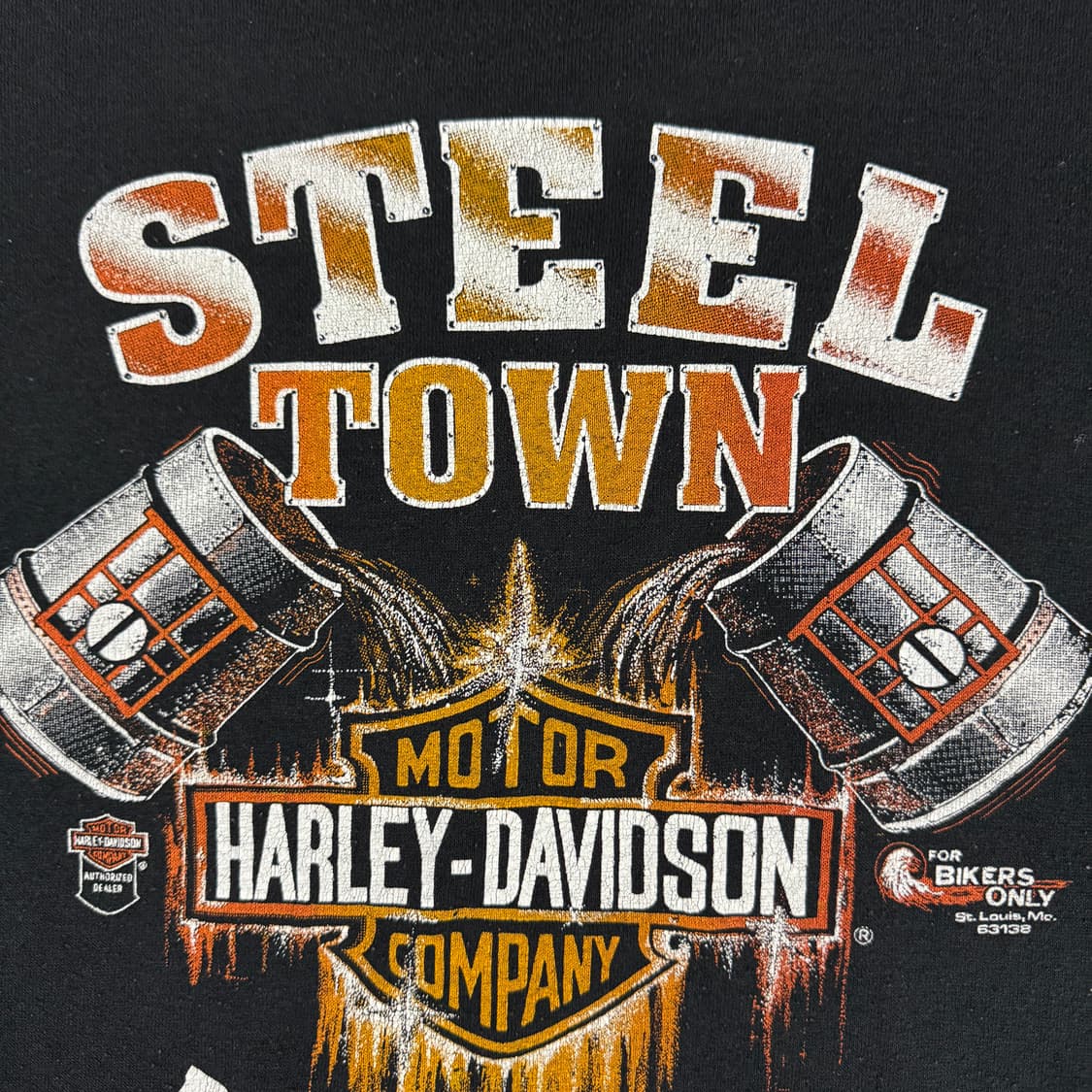 빈티지 80s 할리데이비슨 Harley Davidson 리얼스틸 티셔츠 상품이미지8