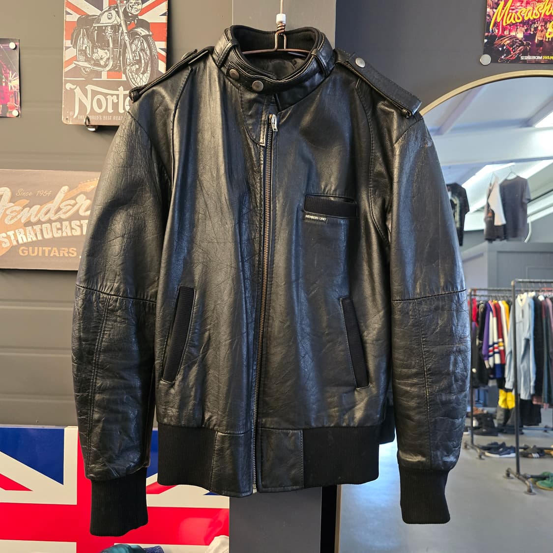 멤버스온리 레더 자켓 블랙 바이커 90s 빈티지 상품이미지1