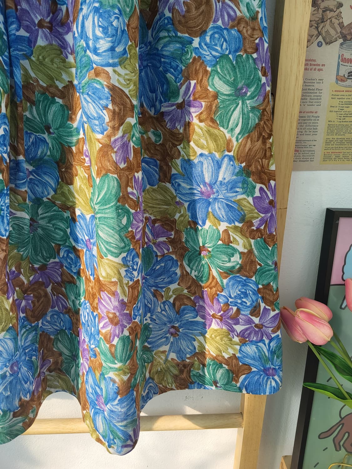 플라워 패턴 빈티지 롱스커트 상품이미지5